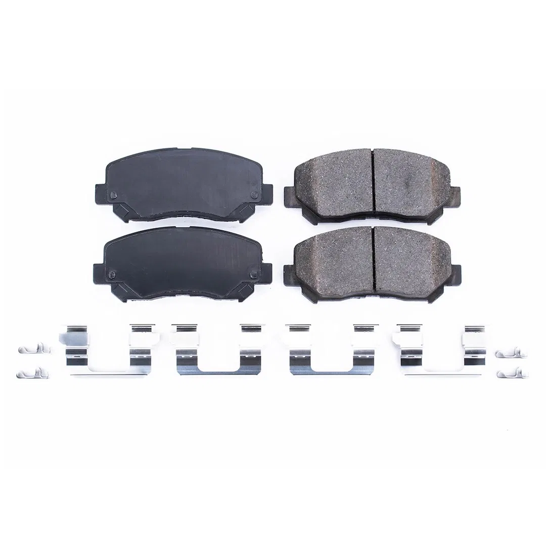 17-1640 – POWERSTOP Brake Pad, FMSI Number D1640 Ceramic Brake Pads Set Of 4 With Premium Stainless Steel Hardware